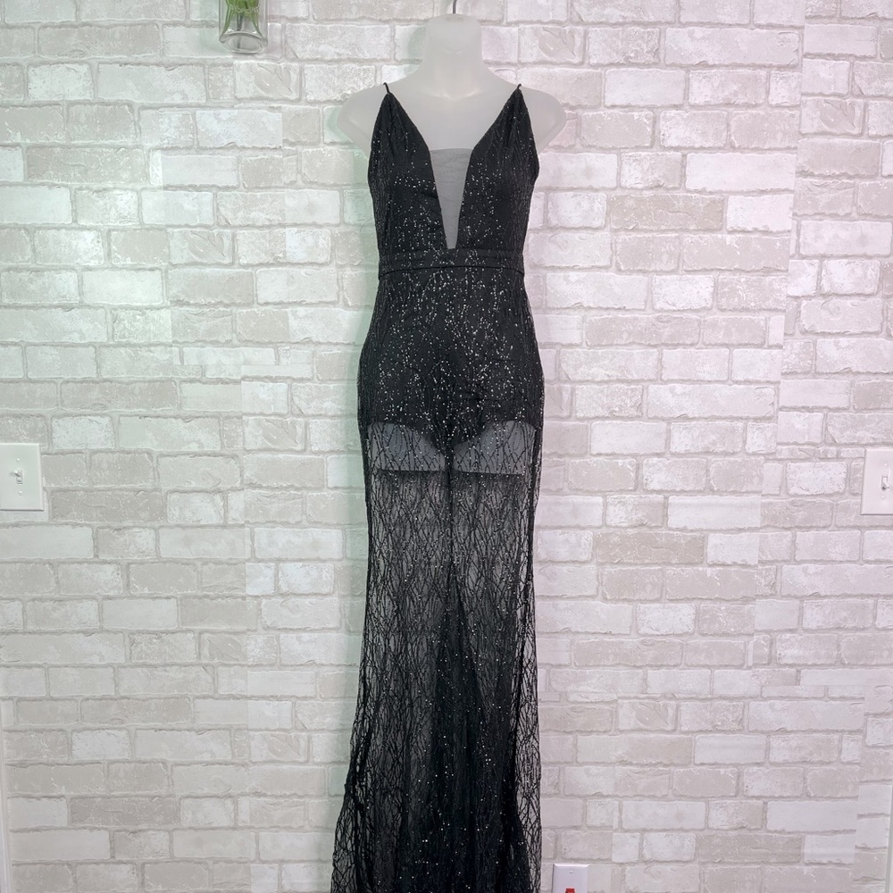 Alamour The Label Black Backless Dress